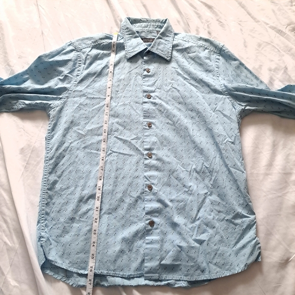 Kenneth Cole | Reaction Light Blue Men's button up collared Shirt - Picture 9 of 10